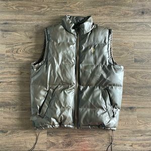 BROWN POLO ASSN PUFFER VEST